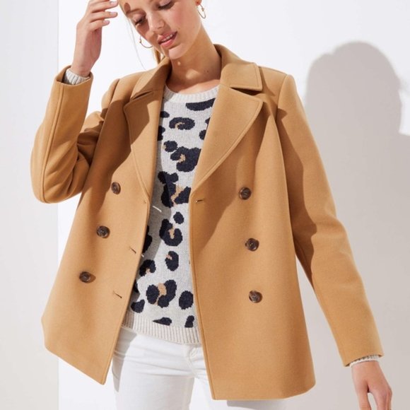 LOFT Jackets & Blazers - LOFT Modern Peacoat in Perfect Camel